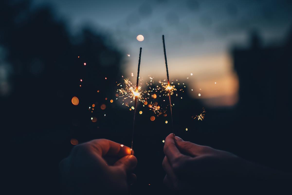 To holder i hvert sitt stjerneskudd - Klikk for stort bilde